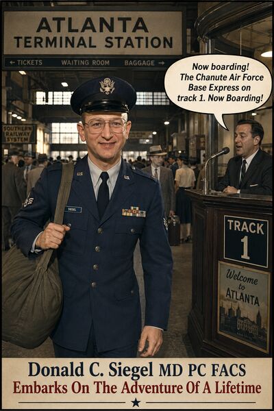 In uniform at Atlanta Terminal Station, boarding for Chanute Air Force Base